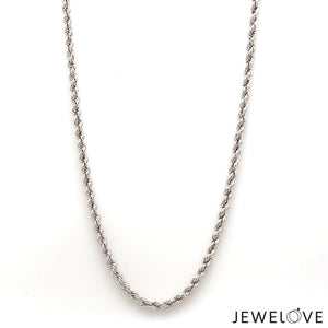 2.75mm Platinum Rope Chain for Men JL PT CH 903-A
