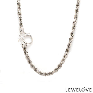 Men of Platinum | 3.75mm Platinum Rope Chain for Men JL PT CH 903-C   Jewelove.US