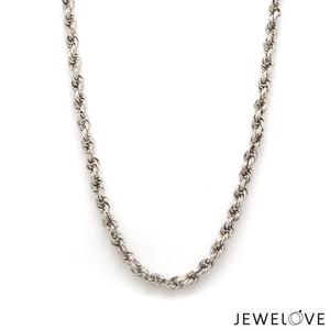 Men of Platinum | 3.75mm Platinum Rope Chain for Men JL PT CH 903-C   Jewelove.US