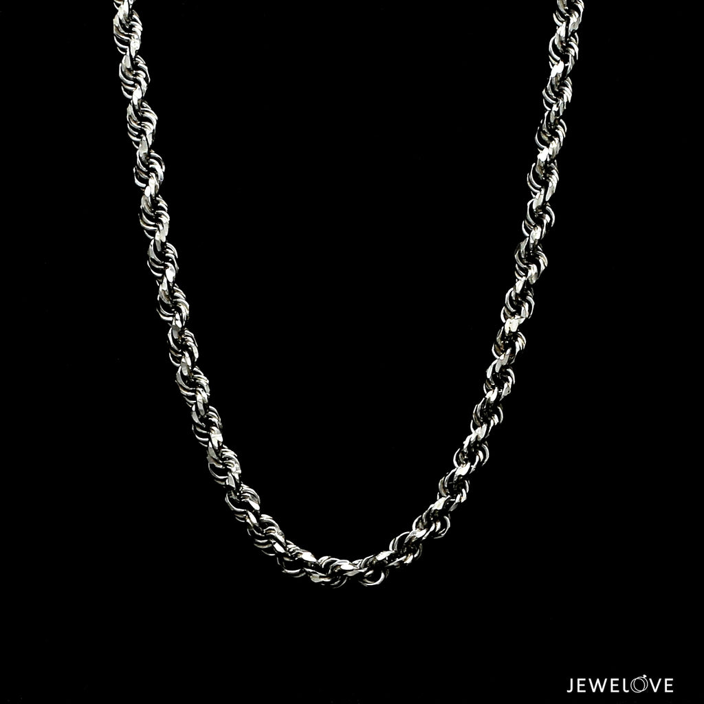 Men of Platinum | 3.75mm Platinum Rope Chain for Men JL PT CH 903-C   Jewelove.US