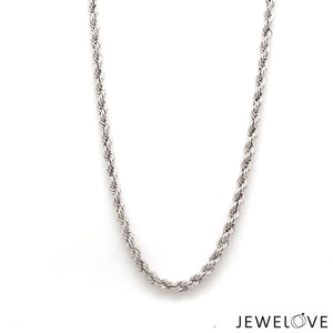 3.5mm Platinum Rope Chain for Men JL PT CH 903-D   Jewelove.US