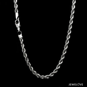 3.5mm Platinum Rope Chain for Men JL PT CH 903-D   Jewelove.US
