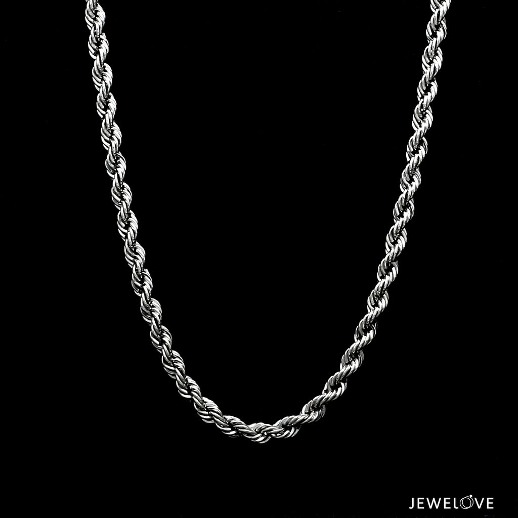 3.5mm Platinum Rope Chain for Men JL PT CH 903-D   Jewelove.US