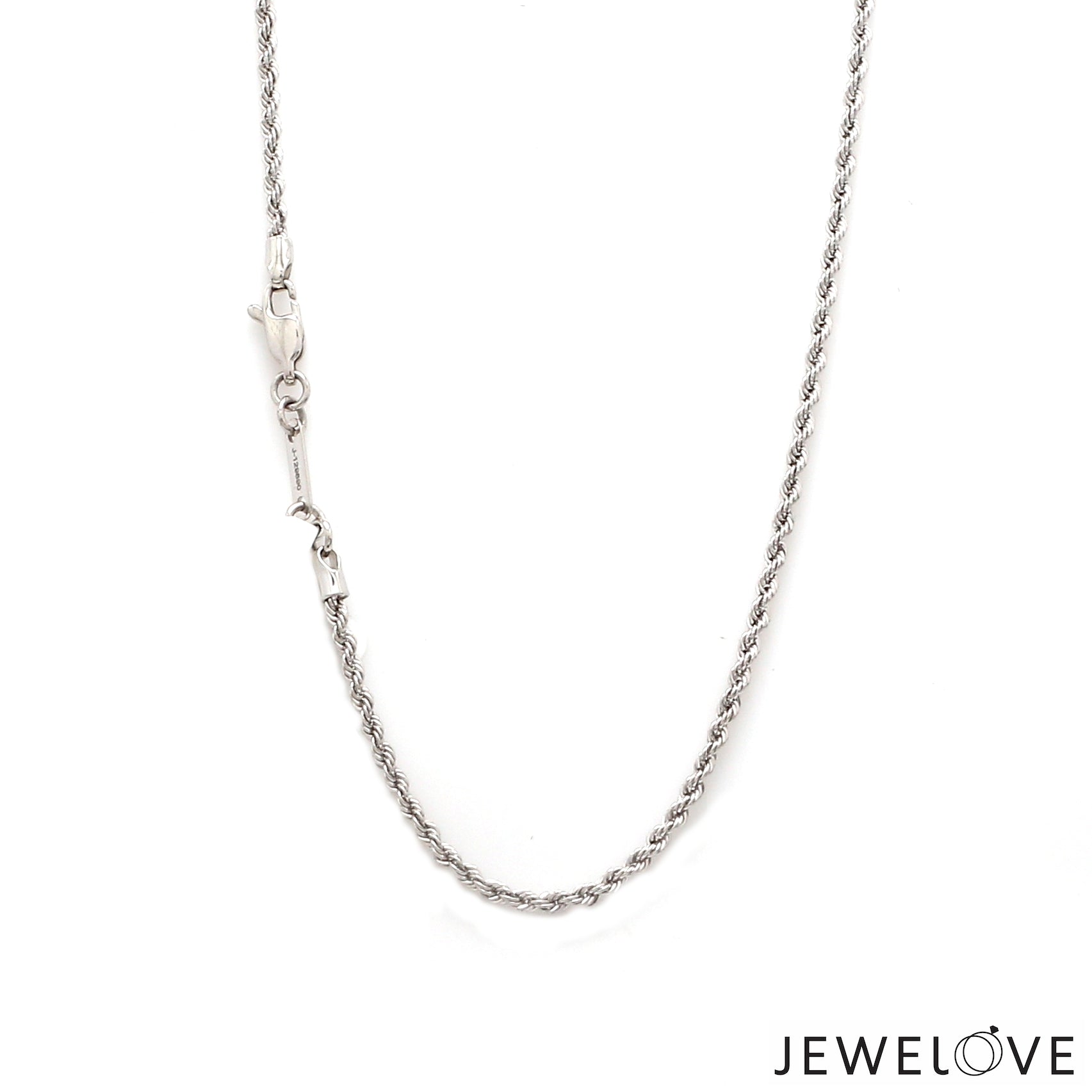 2mm Cordell Platinum Rope Chain JL PT CH 903-E   Jewelove.US