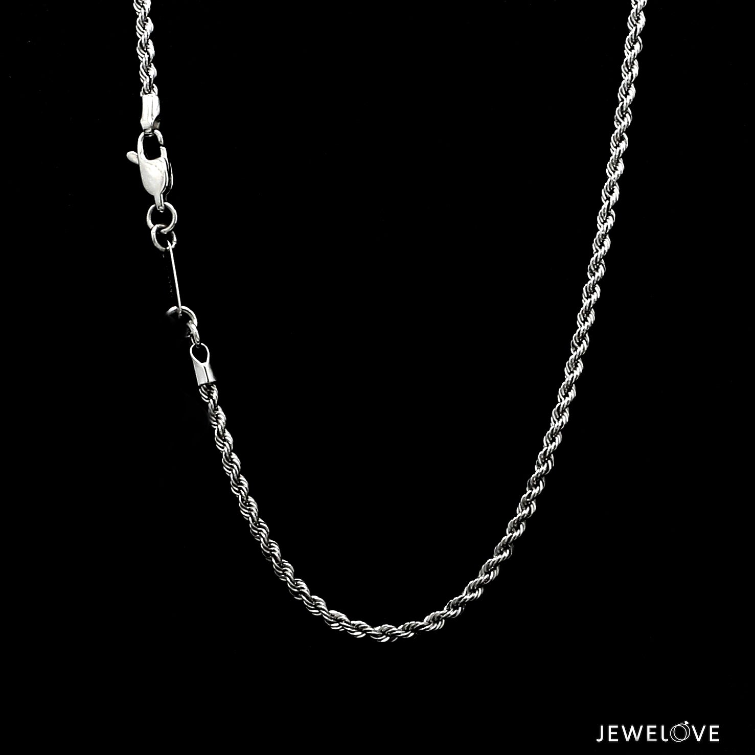 2mm Cordell Platinum Rope Chain JL PT CH 903-E   Jewelove.US