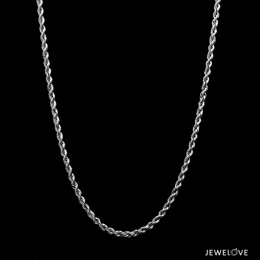 2mm Cordell Platinum Rope Chain JL PT CH 903-E   Jewelove.US