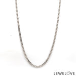 Load image into Gallery viewer, 2.25mm Japanese Platinum Curb Chain Uni-sex JL PT CH 982-B
