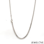 Load image into Gallery viewer, 2.25mm Japanese Platinum Curb Chain Uni-sex JL PT CH 982-B   Jewelove.US
