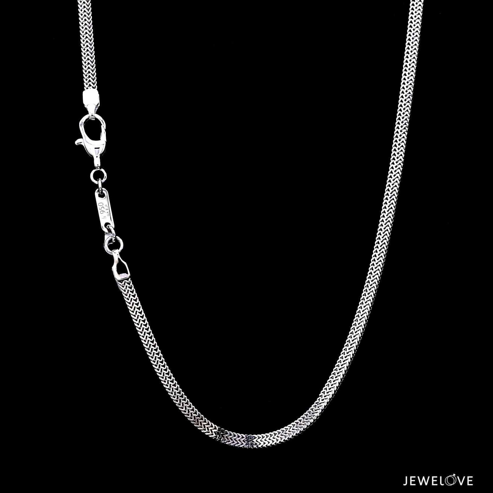 2.5mm Unisex V-Chain in Platinum JL PT CH 1388
