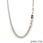 Load image into Gallery viewer, Men of Platinum | 18K Rose Gold with Black Enamel Chain for Men JL PT CH MSD 103

