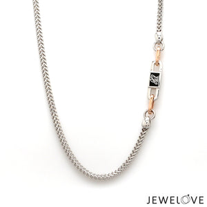 Men of Platinum | 18K Rose Gold with Black Enamel Chain for Men JL PT CH MSD 103