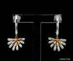 Load image into Gallery viewer, Evara Platinum Rose Gold Diamond Cut Earrings for Women JL PT E 256   Jewelove.US
