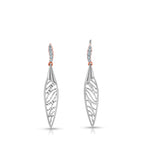 Load image into Gallery viewer, Evara Platinum Rose Gold Diamonds Earrings for Women JL PT E 307   Jewelove.US
