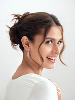 Load image into Gallery viewer, Evara Platinum Rose Gold Diamonds Earrings for Women JL PT E 307   Jewelove.US
