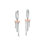 Load image into Gallery viewer, Designer Evara Platinum Rose Gold Diamonds Earrings for Women JL PT E 310   Jewelove.US
