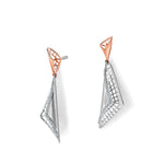 Load image into Gallery viewer, Evara Platinum Rose Gold Diamonds Earrings for Women JL PT E 311   Jewelove.US
