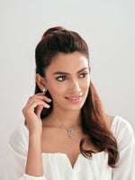 Load image into Gallery viewer, Evara Platinum Rose Gold Necklace with Diamonds for Women JL PT N 185   Jewelove.US
