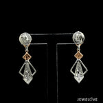 Load image into Gallery viewer, Evara Platinum Rose Gold Diamonds Earrings for Women JL PT E 371
