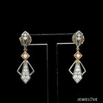 Load image into Gallery viewer, Evara Platinum Rose Gold Diamonds Earrings for Women JL PT E 371
