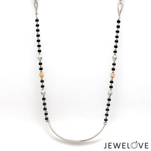 Platinum Rose Gold Diamond Mangalsutra Pendant Chain JL PT MS 115   Jewelove.US