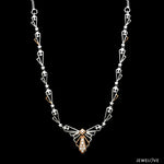 Load image into Gallery viewer, Evara Platinum Rose Gold Diamond Necklace Set for Women JL PT NE 371

