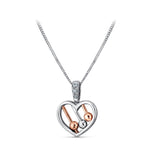 Load image into Gallery viewer, Evara Platinum &amp; Rose Gold Diamonds Heart Pendant JL PT P 322   Jewelove.US
