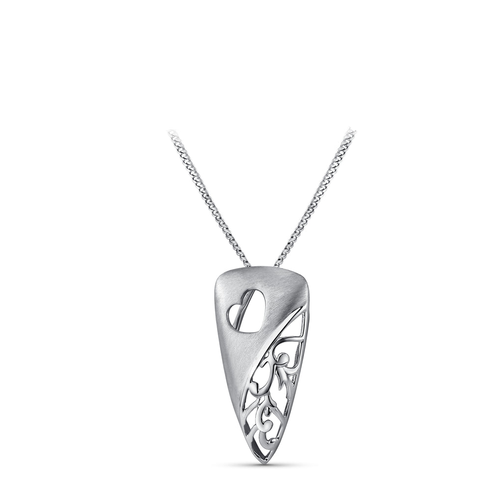 Evara Platinum Heart Pendant for Women JL PT P 324   Jewelove
