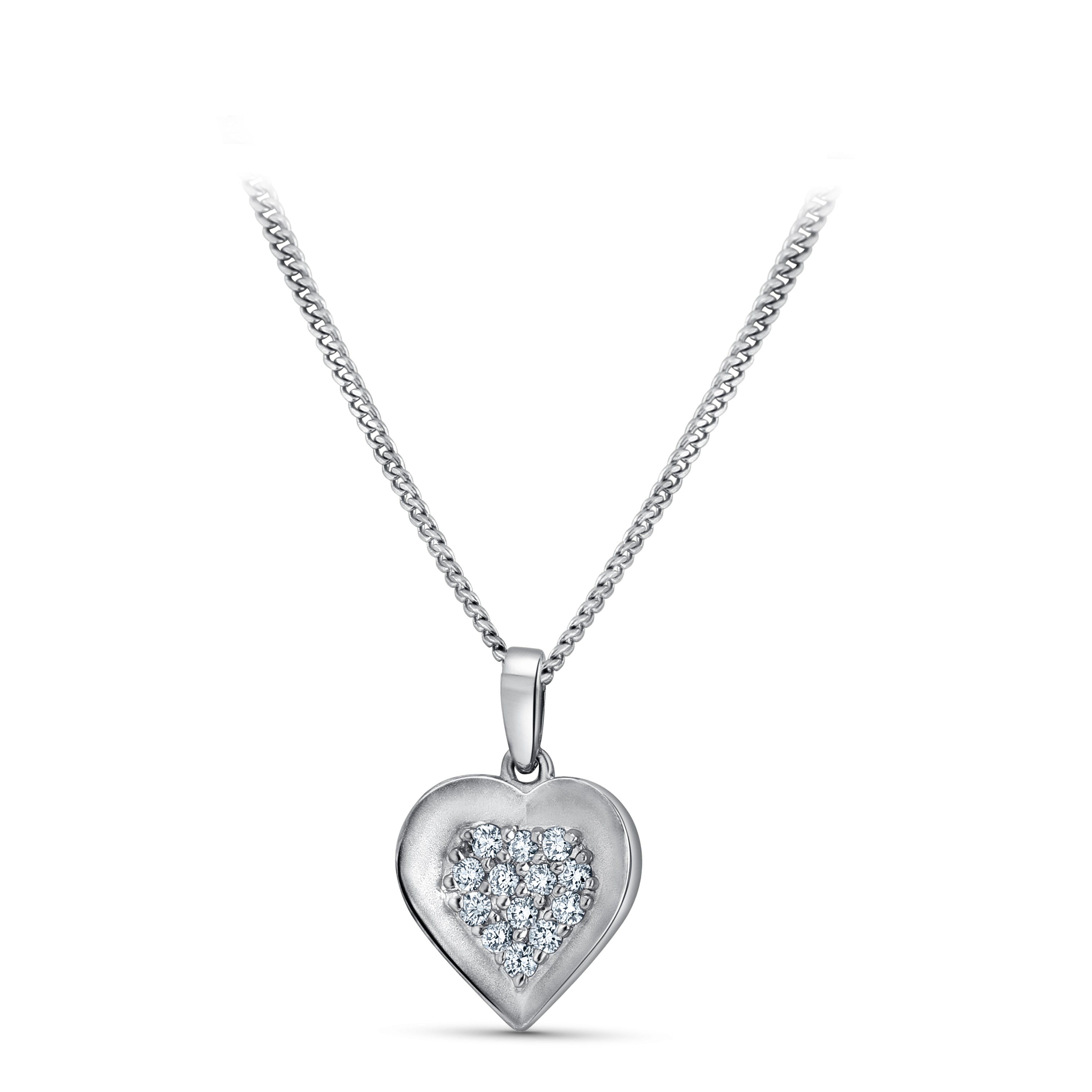 Platinum Evara Diamond Heart Pendant for Women JL PT P 326   Jewelove