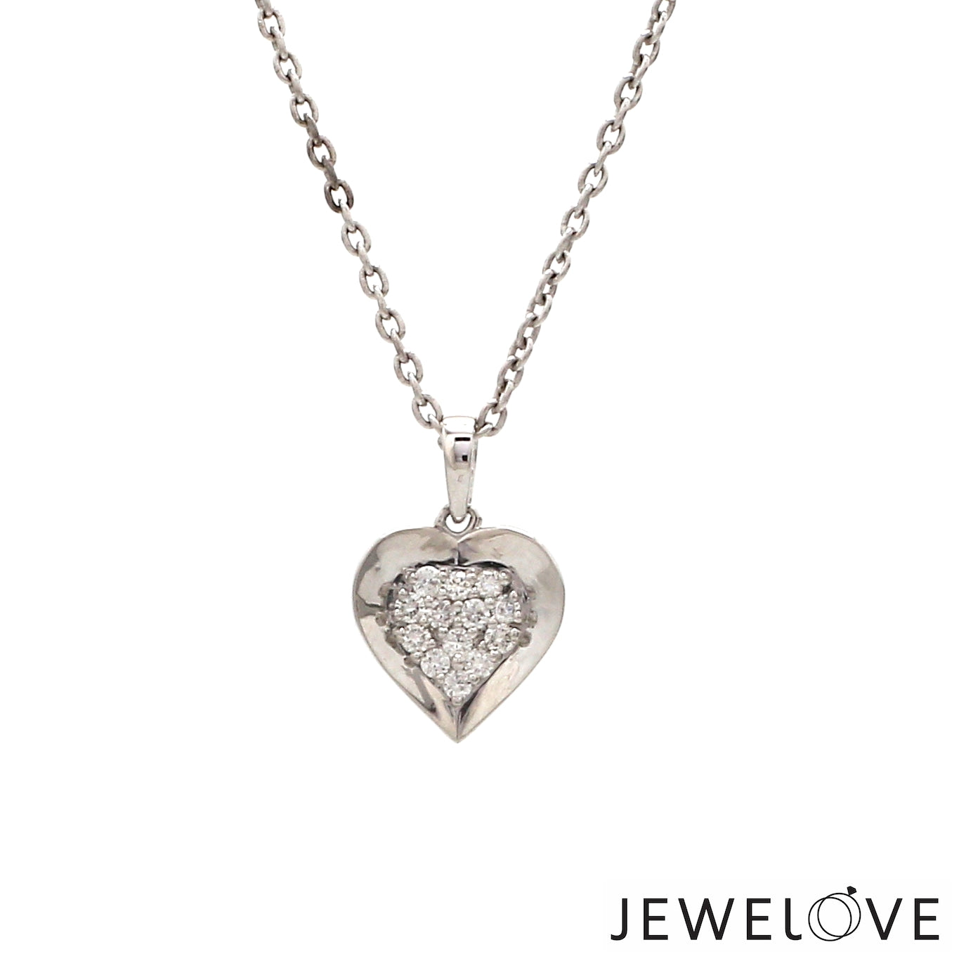 Platinum Evara Diamond Heart Pendant for Women JL PT P 326   Jewelove