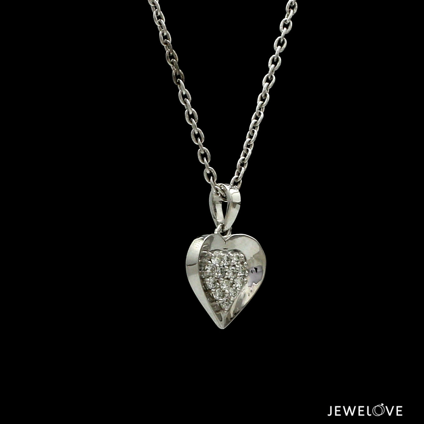 Platinum Evara Diamond Heart Pendant for Women JL PT P 326   Jewelove