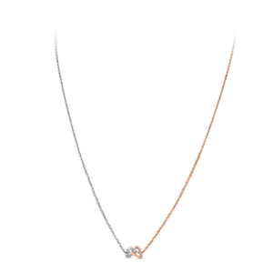 Evara Platinum Rose Gold Two Heart Pendant for Women JL PT P 327   Jewelove