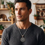 Load image into Gallery viewer, Sun Om Pendant | Platinum + Rose Gold JL PT P 375
