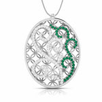 Load image into Gallery viewer, Platinum Diamond Pendant Set with Emerald JL PT PE NL8605E  Pendant-only Jewelove.US
