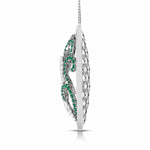 Load image into Gallery viewer, Platinum Diamond Pendant Set with Emerald JL PT PE NL8605E   Jewelove.US
