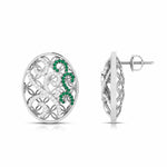 Load image into Gallery viewer, Platinum Diamond Pendant Set with Emerald JL PT PE NL8605E   Jewelove.US
