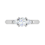 Load image into Gallery viewer, 50-Pointer Solitaire Diamonds Accents Platinum Ring JL PT R3 RD 156-A   Jewelove.US
