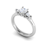 Load image into Gallery viewer, 50-Pointer Solitaire Diamonds Accents Platinum Ring JL PT R3 RD 156-A   Jewelove.US

