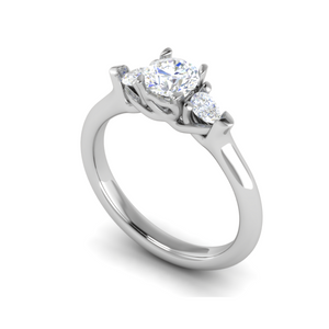 50-Pointer Solitaire Diamonds Accents Platinum Ring JL PT R3 RD 156-A   Jewelove.US