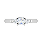 Load image into Gallery viewer, 70-Pointer Solitaire Pear Cut Diamonds Accents Platinum Ring JL PT R3 RD 157-B   Jewelove.US
