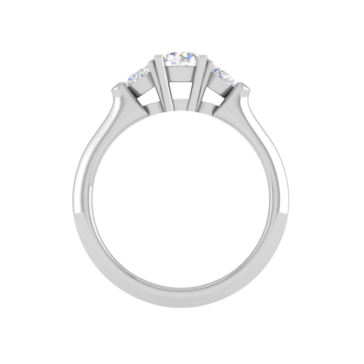 30-Pointer Solitaire Pear Cut Diamonds Accents Platinum Ring JL PT R3 RD 157   Jewelove.US