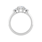 Load image into Gallery viewer, 30-Pointer Solitaire Pear Cut Diamonds Accents Platinum Ring JL PT R3 RD 157   Jewelove.US
