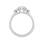 Load image into Gallery viewer, 70-Pointer Solitaire Pear Cut Diamonds Accents Platinum Ring JL PT R3 RD 157-B   Jewelove.US
