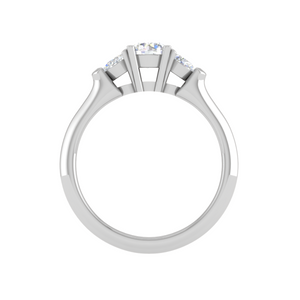 70-Pointer Solitaire Pear Cut Diamonds Accents Platinum Ring JL PT R3 RD 157-B   Jewelove.US