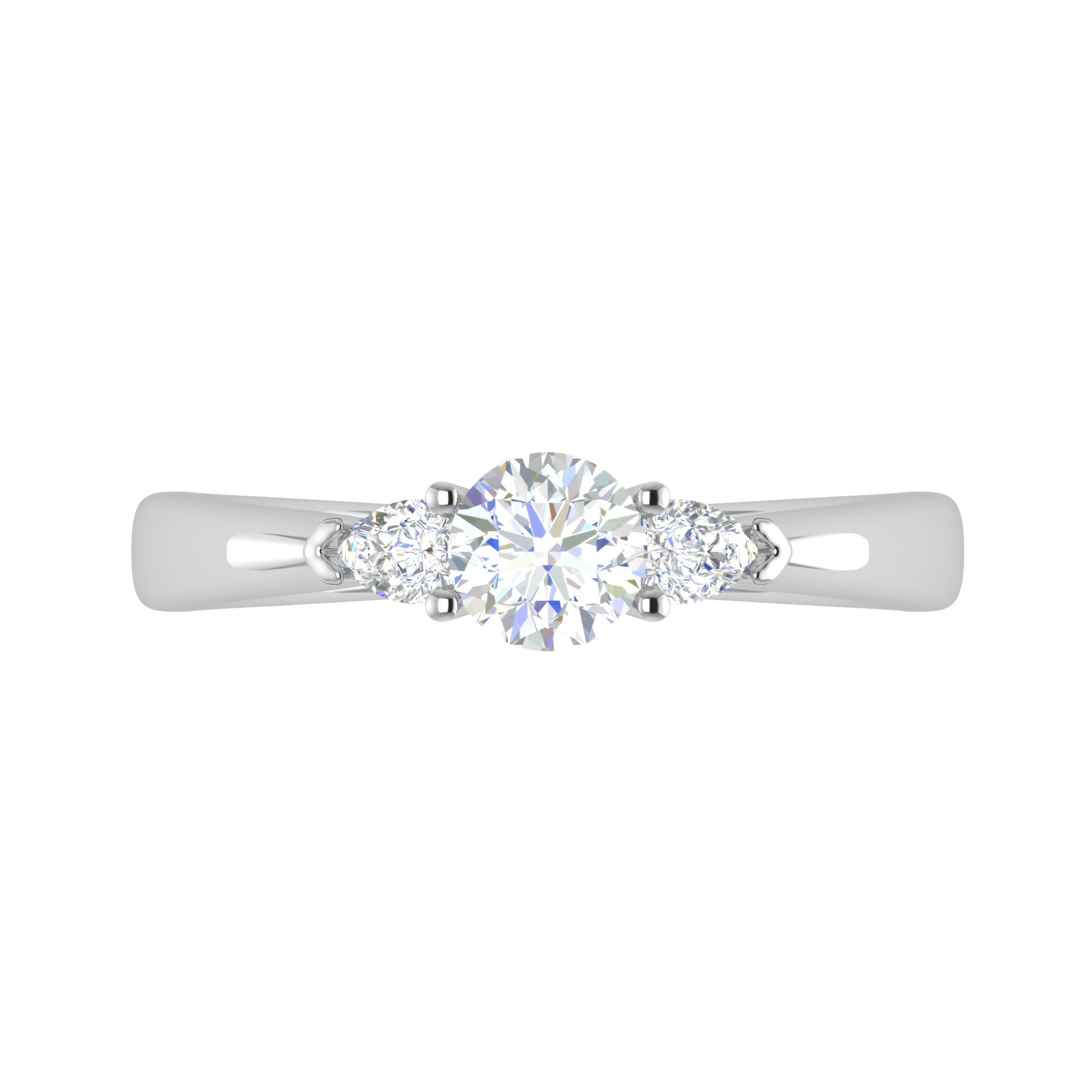 30-Pointer Solitaire Pear Cut Diamonds Accents Platinum Ring JL PT R3 RD 170   Jewelove.US