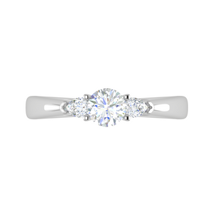 50-Pointer Solitaire Pear Cut Diamonds Accents Platinum Ring JL PT R3 RD 170-A   Jewelove.US