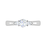 Load image into Gallery viewer, 30-Pointer Solitaire Pear Cut Diamonds Accents Platinum Ring JL PT R3 RD 170   Jewelove.US
