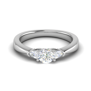 30-Pointer Solitaire Pear Cut Diamonds Accents Platinum Ring JL PT R3 RD 170   Jewelove.US