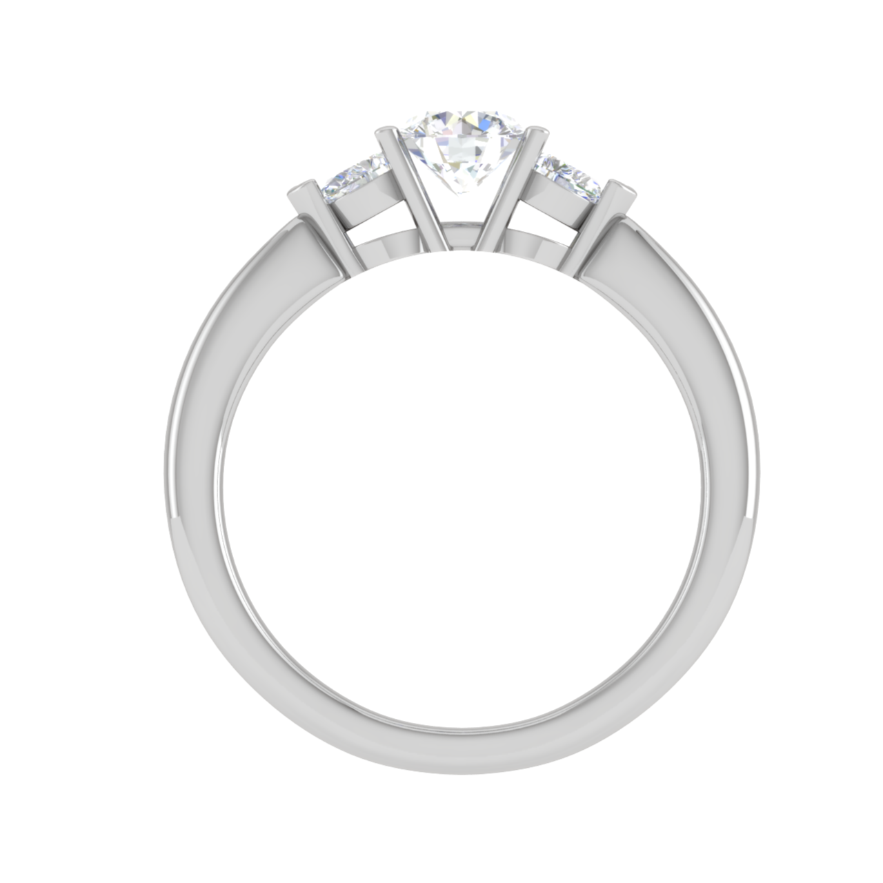 30-Pointer Solitaire Pear Cut Diamonds Accents Platinum Ring JL PT R3 RD 170   Jewelove.US