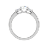 Load image into Gallery viewer, 50-Pointer Solitaire Pear Cut Diamonds Accents Platinum Ring JL PT R3 RD 170-A   Jewelove.US
