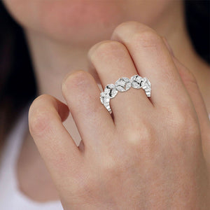 Designer Platinum Diamond Ring for Women JL PT RD RN 9292   Jewelove